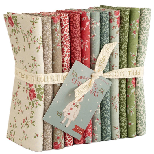 Tilda Merry Little Christmas Eve & Noel Fabric Collection 12pc Fat Quarter Bundle Authentic Premium 100% Cotton Fabrics