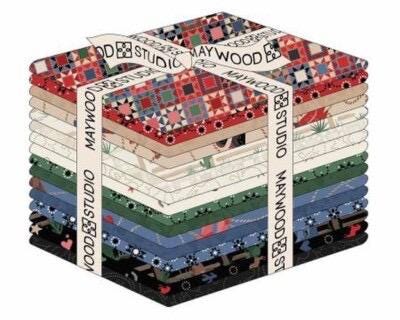 Maywood Studio Quiltin' Cowgirls Fabric Collection 16pc Fat Quarter Bundle Authentic Premium 100% Cotton Fabrics