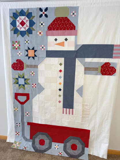 It’s Sew Emma The Quilted Snowman Quilt Pattern ISE-285 Finished Size: 87.5"x97.5"