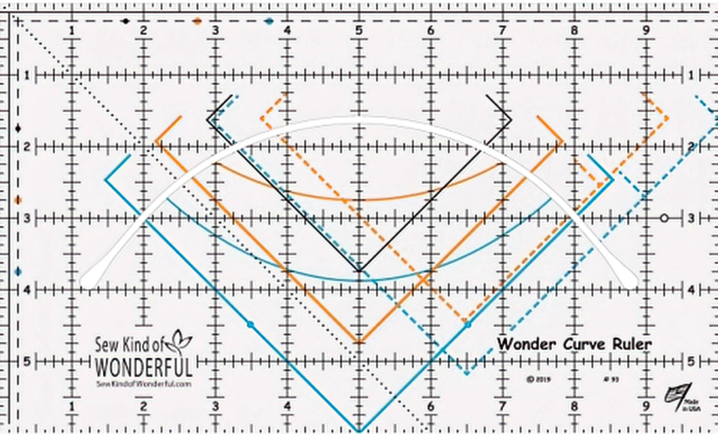 Sew Kind of Wonderful Aunty Iris Quilt Pattern Finished Size: 63"x63" (SKW Rulers Sold Separately)