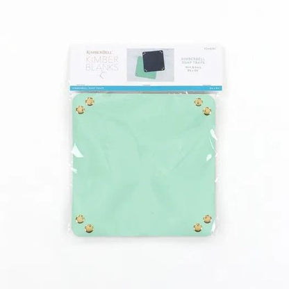 Kimberbebll Kimber Blanks Mint & Navy Snap Trays 8.25"x8.25"