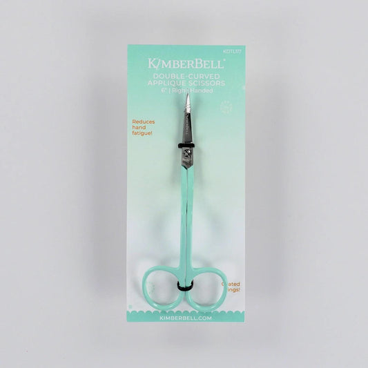 Kimberbebll Double-Curved Applique Scissors (Right Handed) - Reduces Hand Fatigue KDTL117
