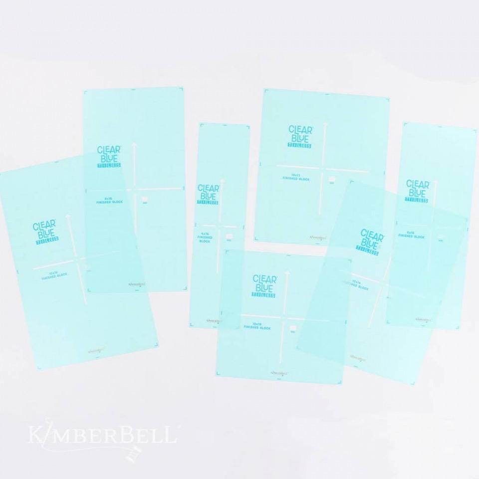 Kimberbebll Clear Blue Tiles Expansion Set 2 - Works WIth Large-Scale Quilting Designs KDTL113