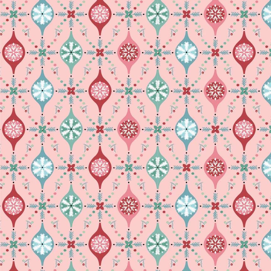 LAST BOLT! Poppie Cotton Frost & Flurry Fabric Collection Merry Berries on Pink Authentic Premium 100% Cotton Fabrics