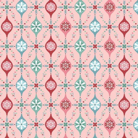 LAST BOLT! Poppie Cotton Frost & Flurry Fabric Collection Merry Berries on Pink Authentic Premium 100% Cotton Fabrics