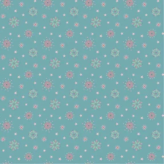 LAST BOLT! Poppie Cotton Frost & Flurry Fabric Collection Flurry Flakes on Blue Authentic Premium 100% Cotton Fabrics
