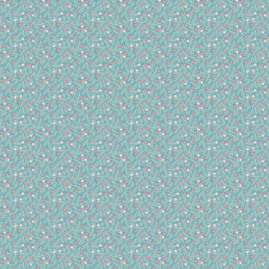LAST BOLT! Poppie Cotton Frost & Flurry Fabric Collection Frosted Berries on Blue Authentic Premium 100% Cotton Fabrics