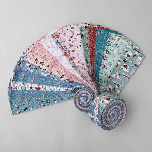 LAST RESTOCK!! Poppie Cotton Frost and Flurry Fabric Collection 42pc (2.5" Strip) Jellyroll