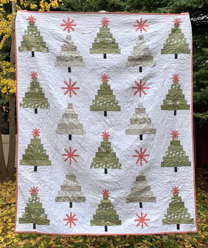 DIGITAL DOWNLOAD Cotton Street Commons Starlight Tree Farm Quilt Pattern Finished Size 70”x81”