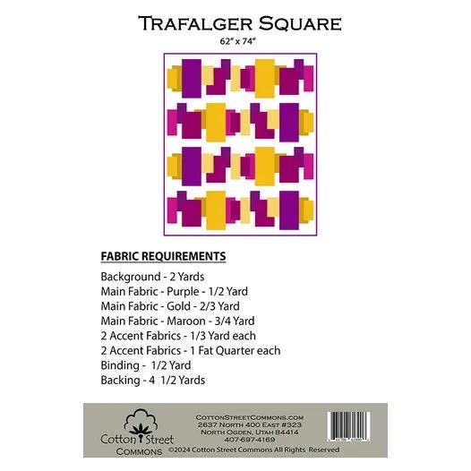 DIGITAL DOWNLOAD Cotton Street Commons Trafalger Square Quilt Pattern Finished Size 62"x74"