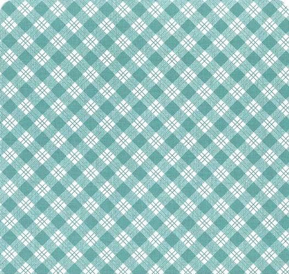 Riley Blake Bee Plaids Fabric Collection Scarecrow Teal C12020 Authentic Premium 100% Cotton Quilt Shop Quality Fabrics