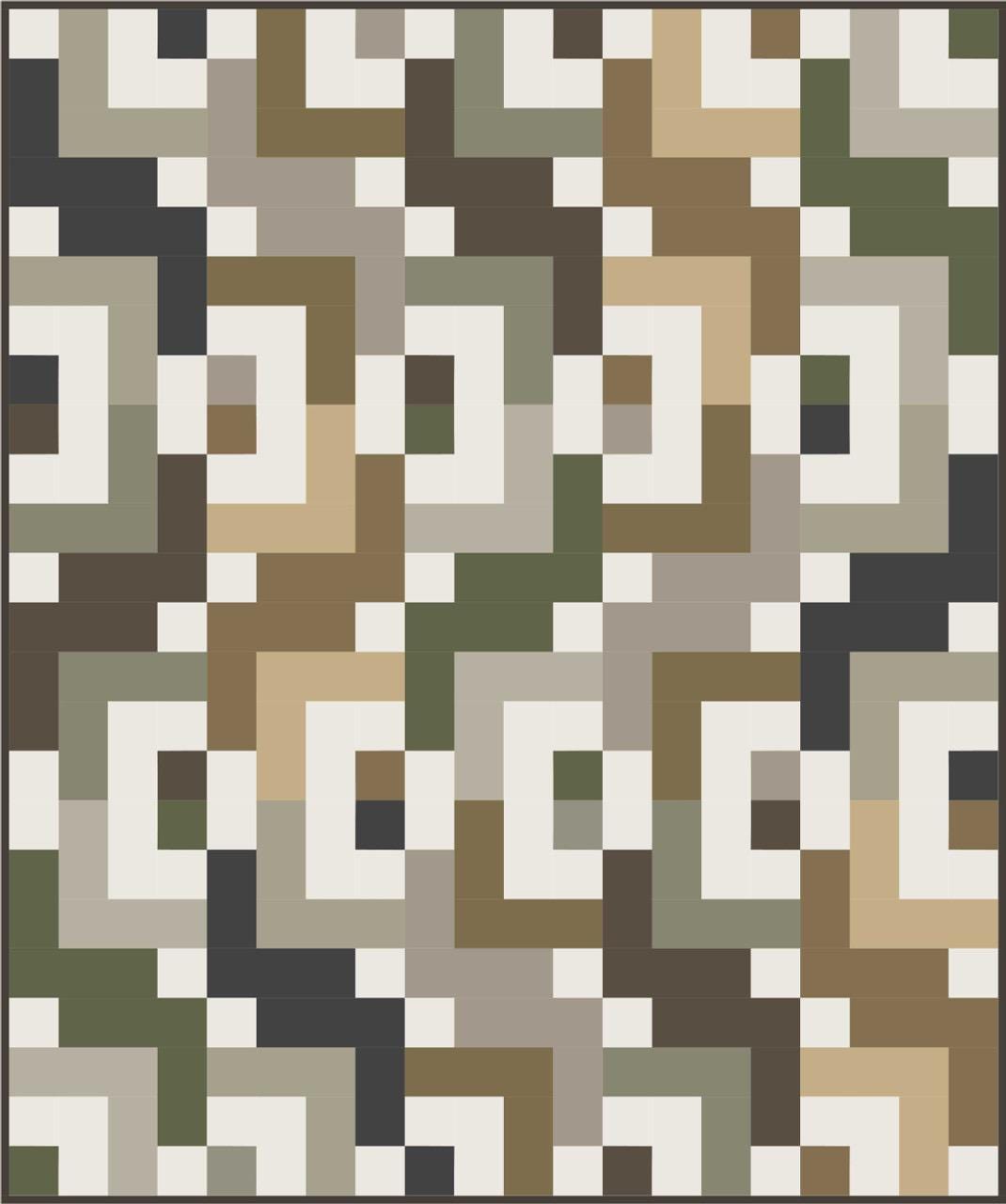Cotton Street Commons Scotland Yard Quilt Pattern Finished Size: 60"x72"