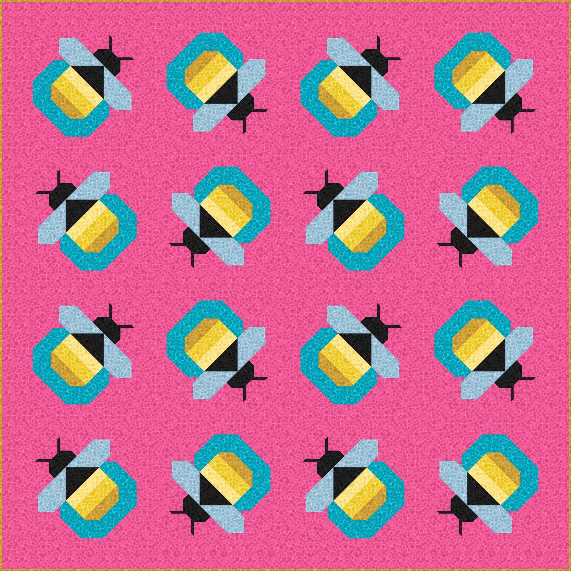 LIMITED EDITION Pen & Paper Patterns Firefly Quilt Kit Featuring Lewis and Irene Bumbleberries Blenders Fabric Collection 72.5"x72.5"