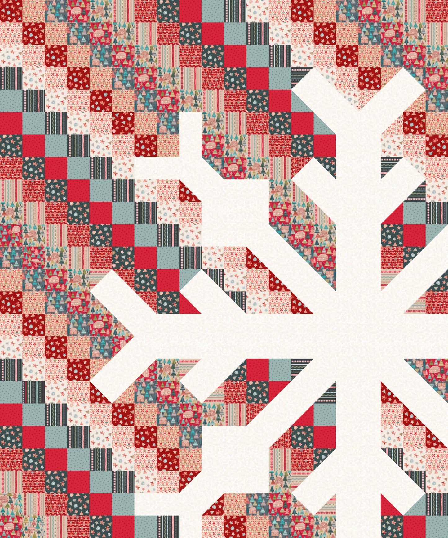 LIMITED EDITION!! Lewis & Irene Snowflake Quilt Kit Featuring Lewis and Irene Gingerbread Season Fabric Collection Finished Size: 60"x72"