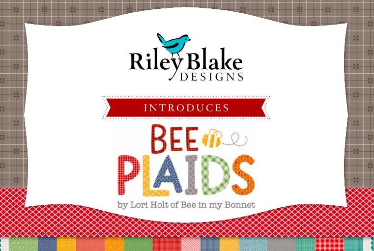 Riley Blake Bee Plaids Fabric Collection Pebble Crossroads C12037 Authentic Premium 100% Cotton Quilt Shop Quality Fabrics