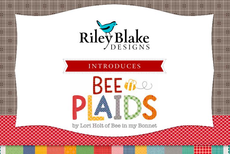 Riley Blake Bee Plaids Fabric Collection Cottage Zinna C12024 Authentic Premium 100% Cotton Quilt Shop Quality Fabrics