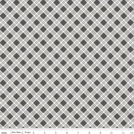 Riley Blake Bee Plaids Fabric Collection Scarecrow Steel C12020 Authentic Premium 100% Cotton Quilt Shop Quality Fabrics