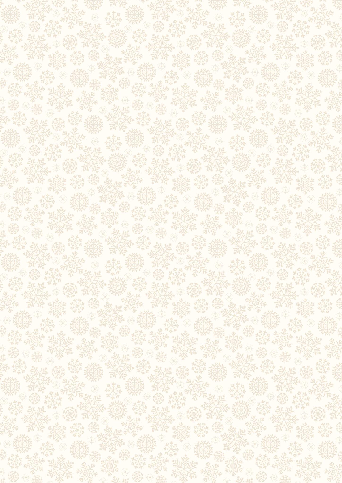 Lewis & Irene Tiny Tonals Fabric Collection Snowflakes on Cream Authentic Premium 100% Cotton Fabric TT31B