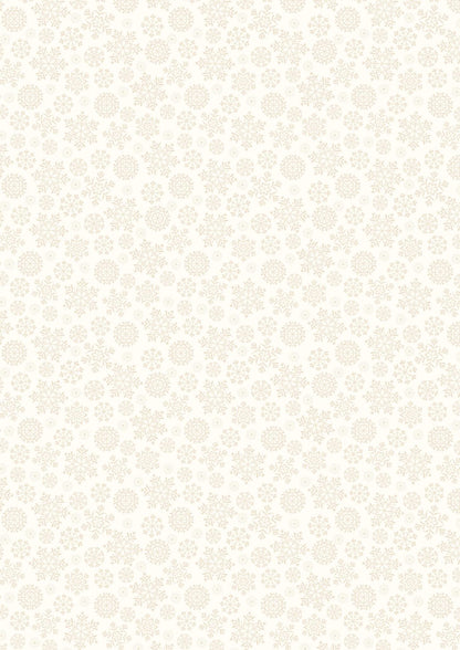Lewis & Irene Tiny Tonals Fabric Collection Snowflakes on Cream Authentic Premium 100% Cotton Fabric TT31B