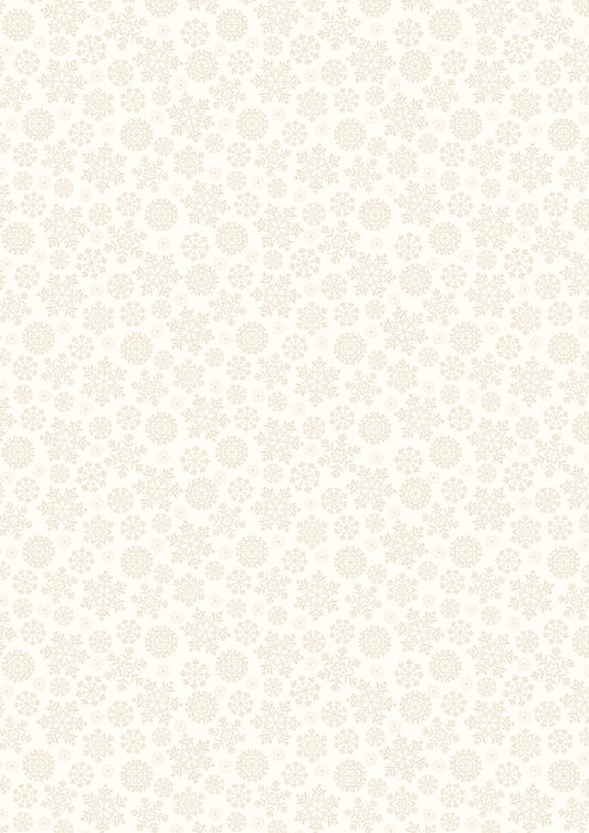Lewis & Irene Tiny Tonals Fabric Collection Snowflakes on Cream Authentic Premium 100% Cotton Fabric TT31B