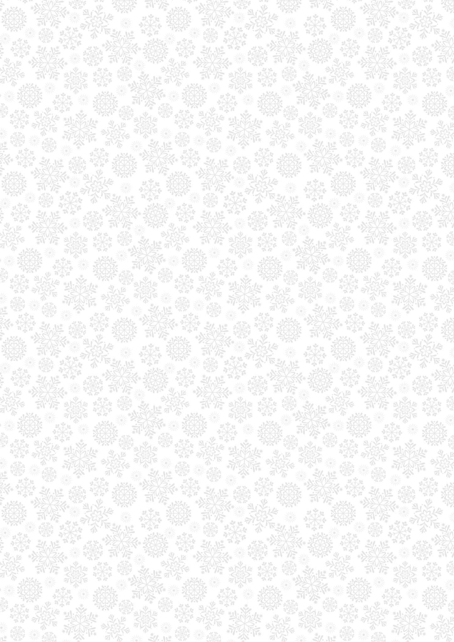 Lewis & Irene Tiny Tonals Fabric Collection Snowflakes on White Authentic Premium 100% Cotton Fabric TT31A