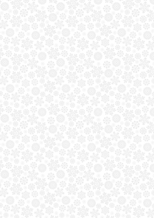 Lewis & Irene Tiny Tonals Fabric Collection Snowflakes on White Authentic Premium 100% Cotton Fabric TT31A