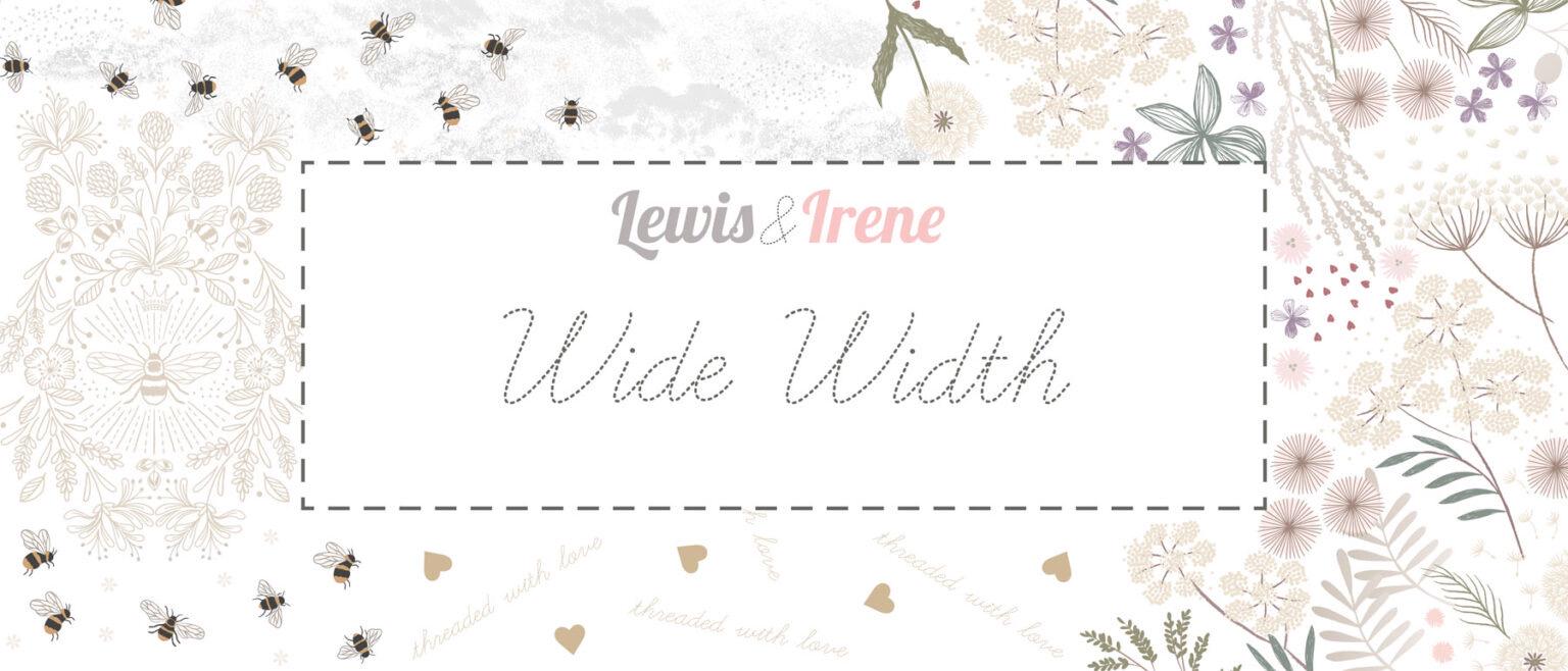 Wideback Lewis & Irene Wide Widths Fabric Collection Mono Thistle on Light Lavender ( 107"-108") Authentic Premium 100% Cotton Fabrics W17