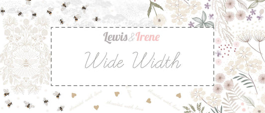 Wideback Lewis & Irene Wide Widths Fabric Collection Mono Thistle on Light Lavender ( 107"-108") Authentic Premium 100% Cotton Fabrics W17