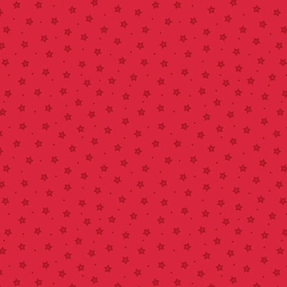 LAST BOLT! Lewis & Irene Gingerbread Season Fabric Collection Stars on Red Authentic Premium 100% Cotton Quilt Shop Quality Fabrics