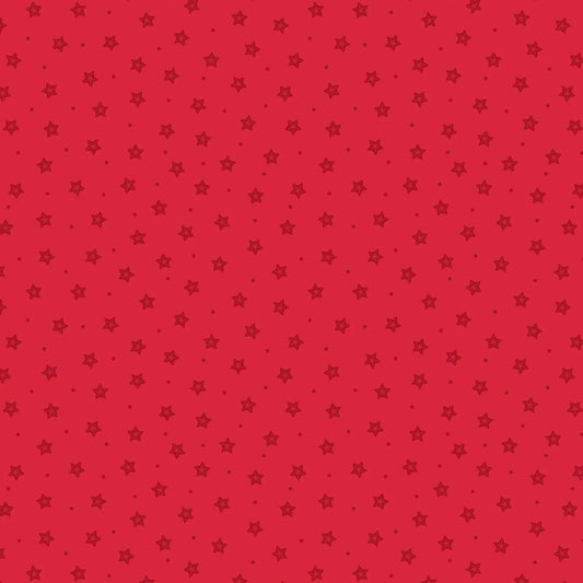 LAST BOLT! Lewis & Irene Gingerbread Season Fabric Collection Stars on Red Authentic Premium 100% Cotton Quilt Shop Quality Fabrics