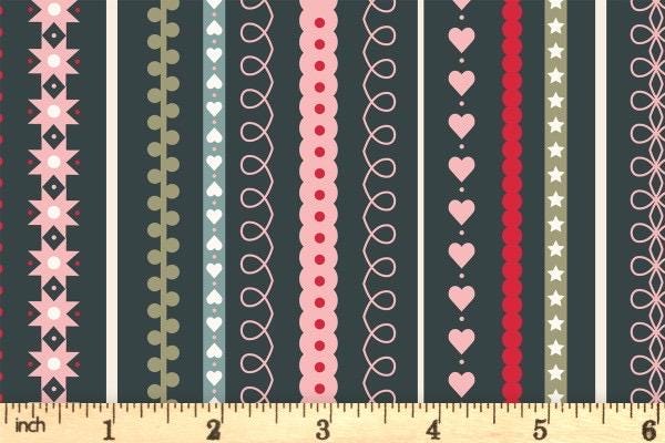 LAST BOLT! Lewis & Irene Gingerbread Season Fabric Collection Stripes on Cream Authentic Premium 100% Cotton Quilt Shop Quality Fabrics