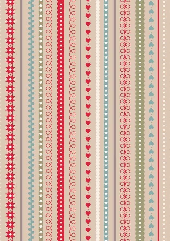 LAST BOLT! Lewis & Irene Gingerbread Season Fabric Collection Stripes on Butterscotch Authentic Premium 100% Cotton Fabrics