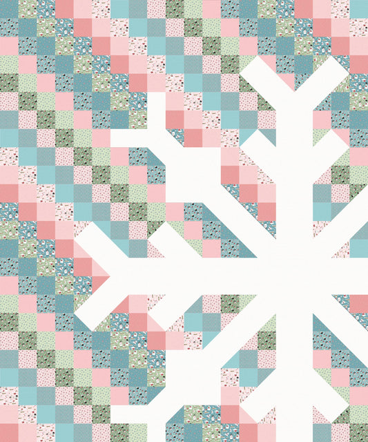 LIMITED EDITION!! Modern Hand Craft Snowflake Quilt Kit Featuring Poppie Cotton Frost & Flurry Fabric Collection Finished Size: 60"x72"