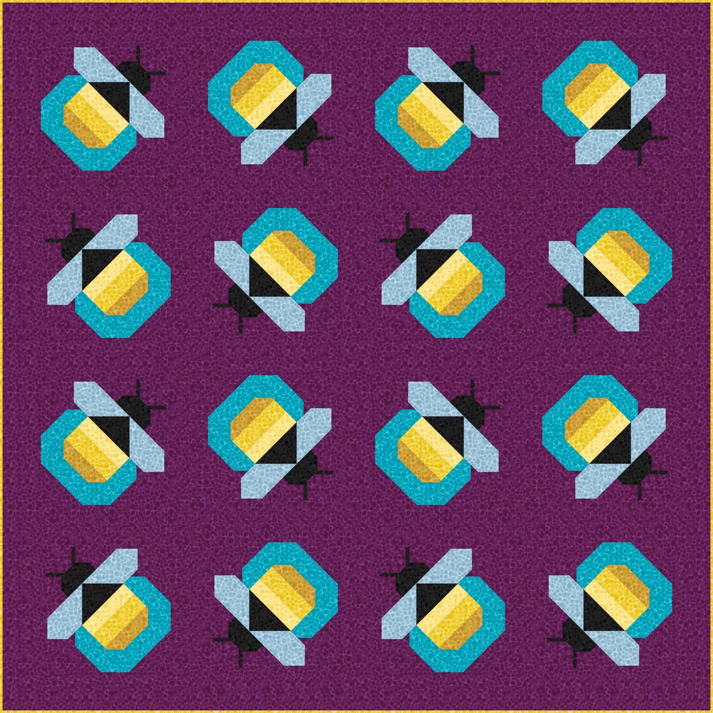 LIMITED EDITION Pen & Paper Patterns Firefly Quilt Kit Featuring Lewis and Irene Bumbleberries Blenders Fabric Collection 72.5"x72.5"