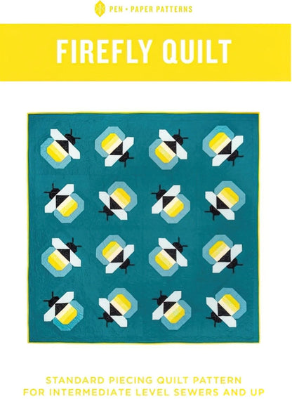 LIMITED EDITION Pen & Paper Patterns Firefly Quilt Kit Featuring Lewis and Irene Bumbleberries Blenders Fabric Collection 72.5"x72.5"