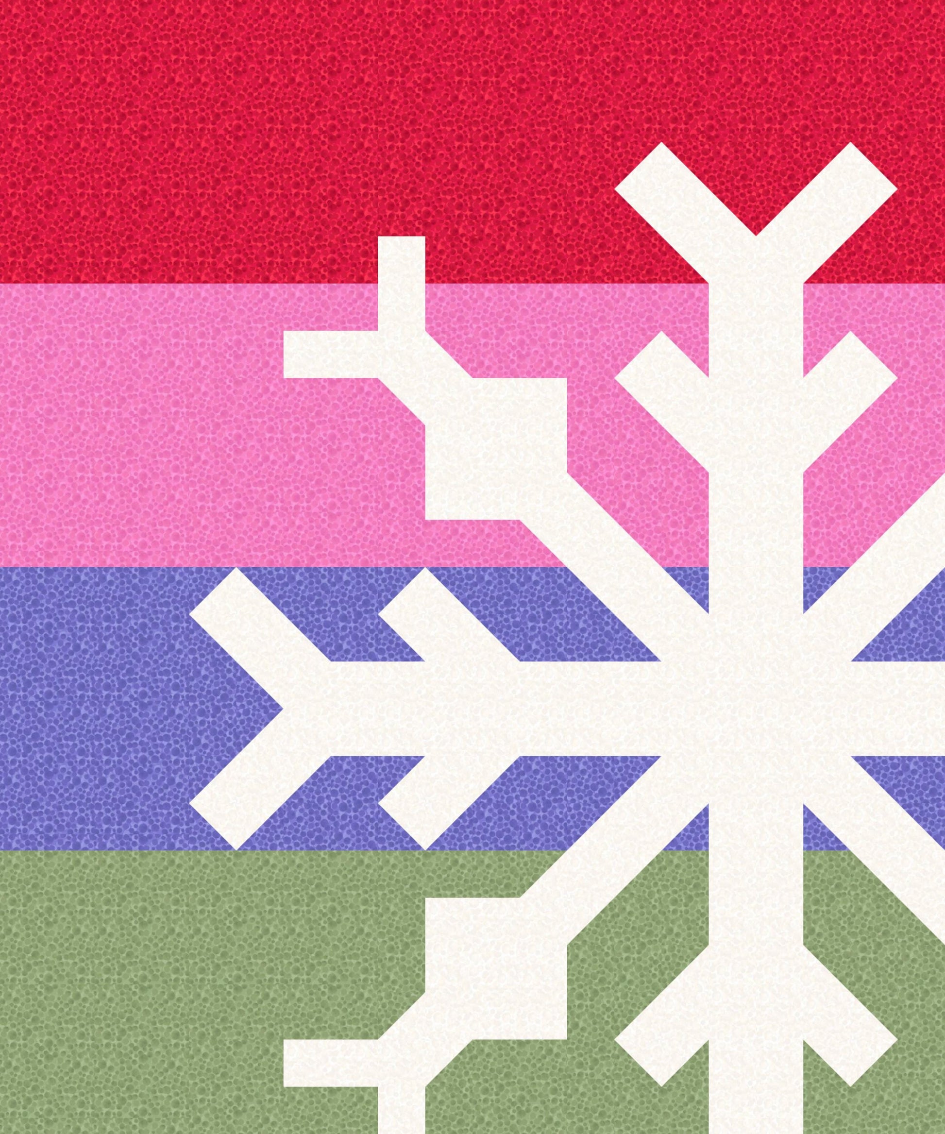 LIMITED EDITION!! Modern Hand Craft Snowflake Quilt Kit Featuring Lewis & Irene Bumbleberries Blenders Fabric Collection 60"x72"