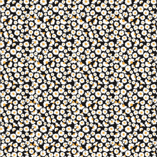 Poppie Cotton Hopscotch & Freckles Fabric Collection Mini Calico on Black Authentic Premium 100% Cotton Quilt Shop Quality Fabrics