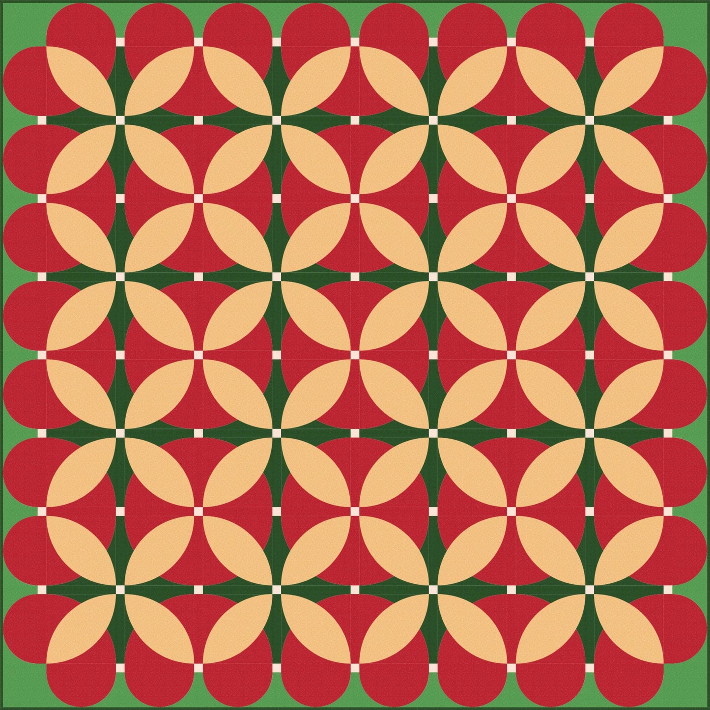 LIMITED EDITION Lo and Behold Retro Blossoms Quilt Kit Featuring Poppie Cotton Country Confetti Fabric Collection 61"x61"