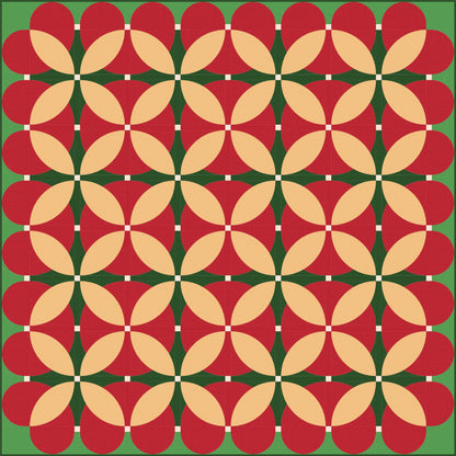 LIMITED EDITION Lo and Behold Retro Blossoms Quilt Kit Featuring Poppie Cotton Country Confetti Fabric Collection 61"x61"