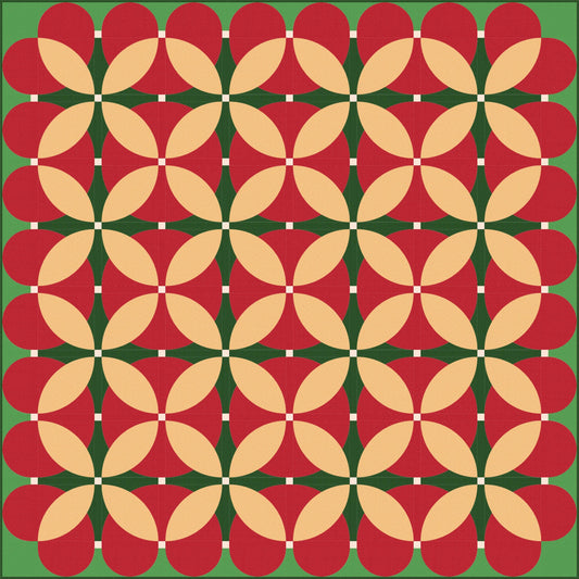 LIMITED EDITION Lo and Behold Retro Blossoms Quilt Kit Featuring Poppie Cotton Country Confetti Fabric Collection 61"x61"