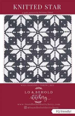 LIMITED EDITION Lo & Behold Knitted Star Quilt Kit Featuring Lewis and Irene Forever Blooms Fabric Collection 62"x62"