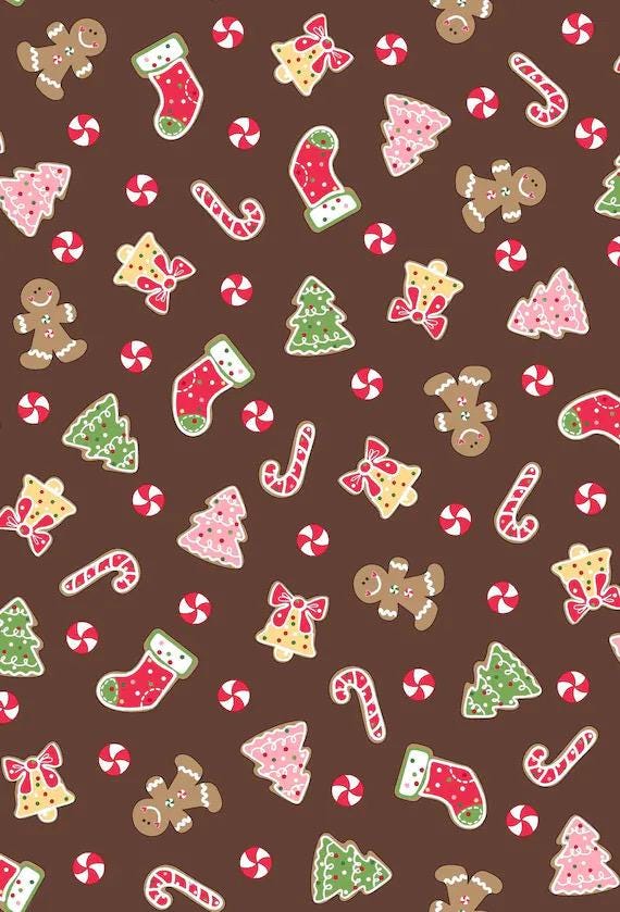 Maywood Studio Kimberbell Jingle & Whisk Fabric Collection Merry Christmas Cookies on Green MAS9671-B