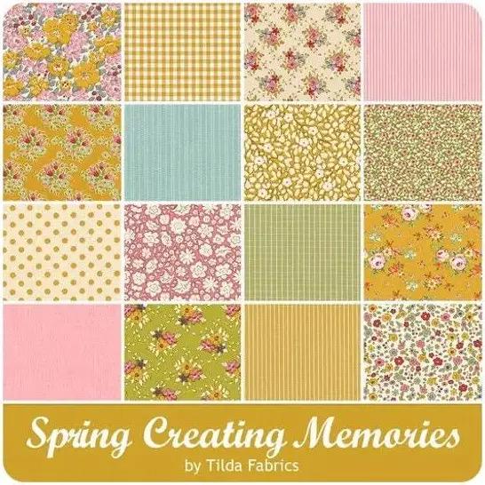 Tilda Creating Memories Spring & Easter Pastels Fabric Collection 16pc Fat Eight Bundle Authentic Premium 100% Cotton Fabrics