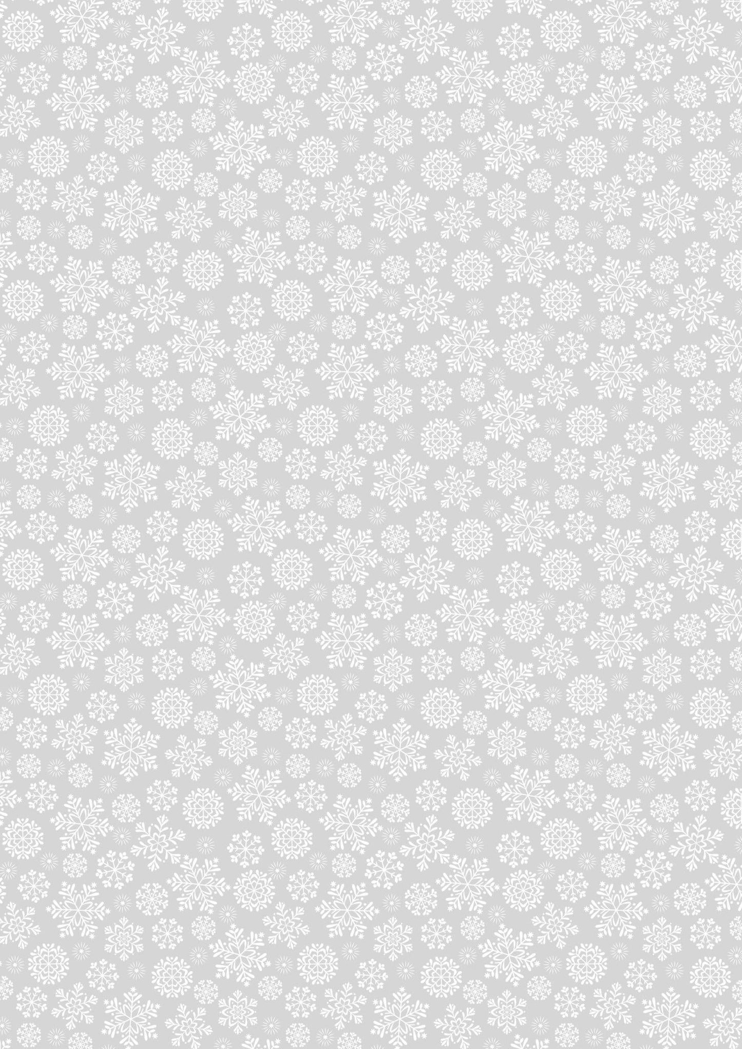 Lewis & Irene Tiny Tonals Fabric Collection Snowflakes on Gray Authentic Premium 100% Cotton Fabric TT31C