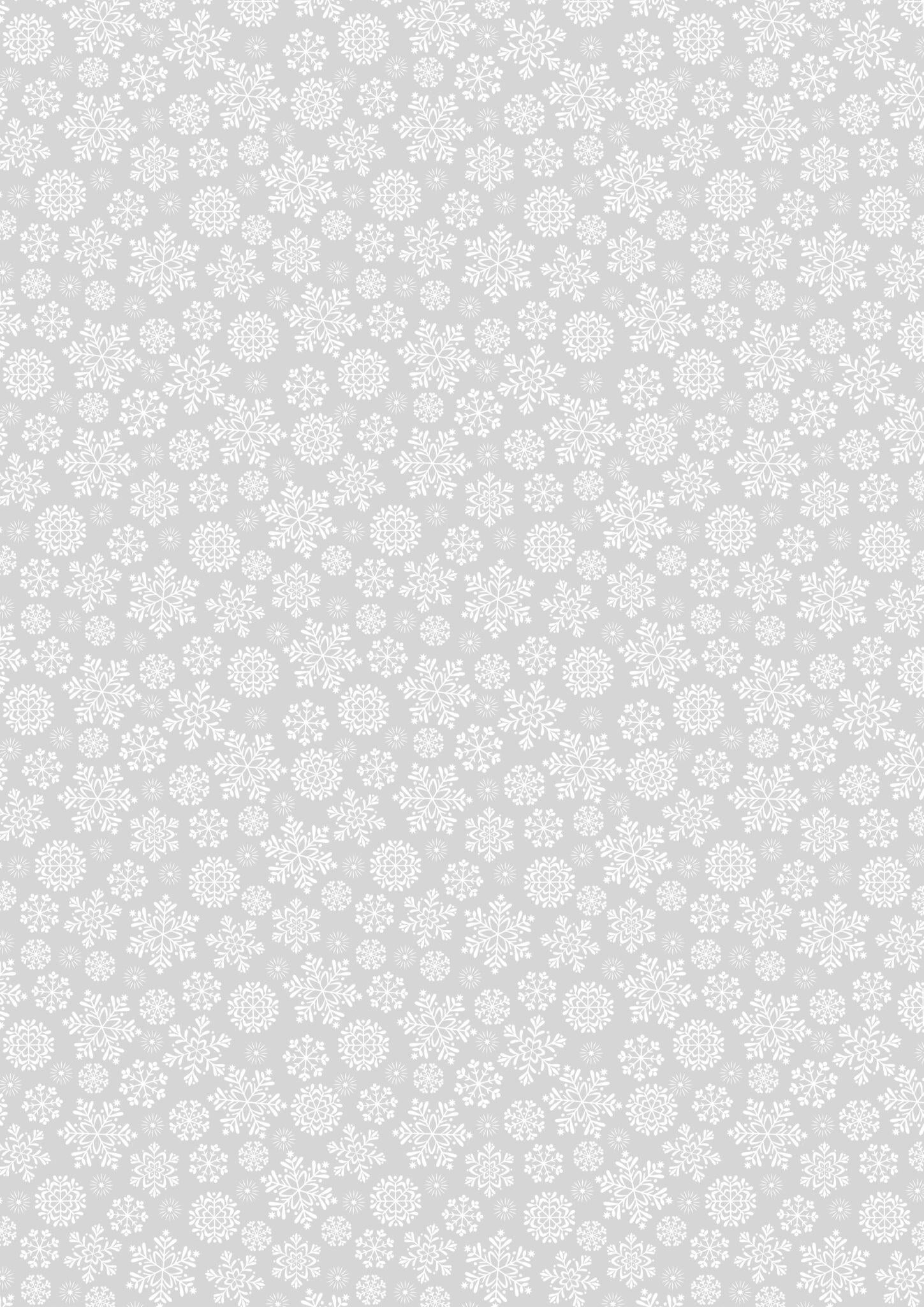 Lewis & Irene Tiny Tonals Fabric Collection Snowflakes on Gray Authentic Premium 100% Cotton Fabric TT31C