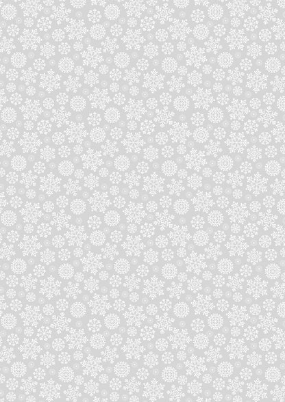 Lewis & Irene Tiny Tonals Fabric Collection Snowflakes on Gray Authentic Premium 100% Cotton Fabric TT31C