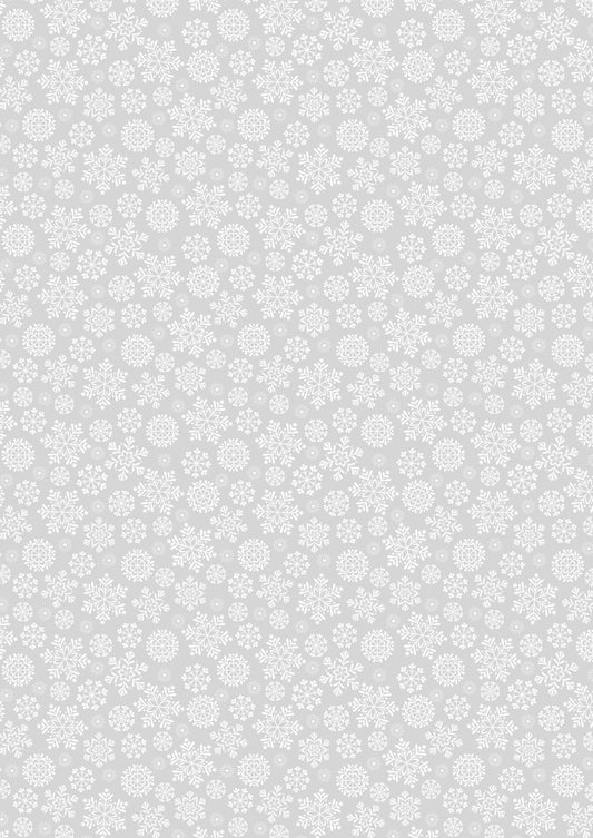 Lewis & Irene Tiny Tonals Fabric Collection Snowflakes on Gray Authentic Premium 100% Cotton Fabric TT31C