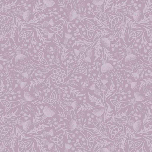 Wideback Lewis & Irene Wide Widths Fabric Collection Mono Thistle on Light Lavender ( 107"-108") Authentic Premium 100% Cotton Fabrics W17