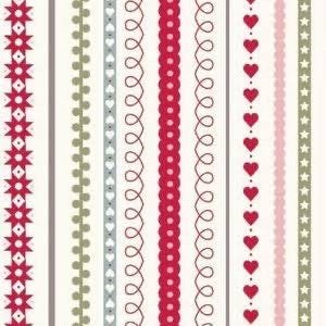 LAST BOLT! Lewis & Irene Gingerbread Season Fabric Collection Stripes on Cream Authentic Premium 100% Cotton Quilt Shop Quality Fabrics