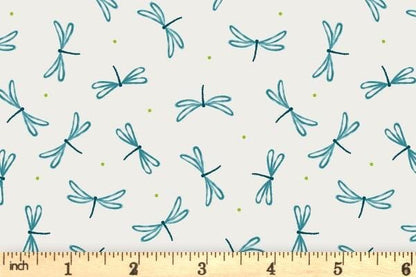 Lewis & Irene On The Lake Fabric Collection Dragonfly on Cream Authentic Premium 100% Cotton Quilt Shop Quality Fabrics